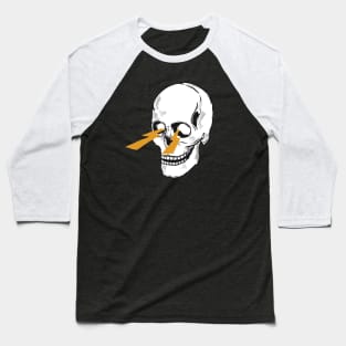 Laser Eye Skull Head Vintage Illustration Baseball T-Shirt